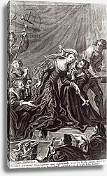 Постер Школа: Фламандская 17 в. The Execution of Mary, Queen of Scots, 8th February 1587, engraving by Gaspar Boutatts