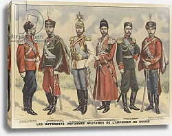 Постер Школа: Французская Different military uniforms worn by the Russian tsar