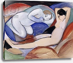 Постер Марк Франц (Marc Franz) Two Reclining Nudes; Zwei liegende Akte, 1912