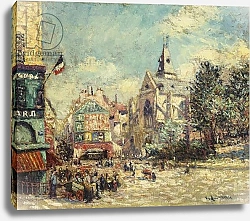 Постер Лоизеу Густав The Church of Saint Medard and the Mouffetard Road in Paris; L'Eglise Saint-Medard et la Rue Mouffetard, Paris, 1903