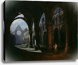 Постер Себрон Ипполит Interior of an Abbey in Ruins, 1848