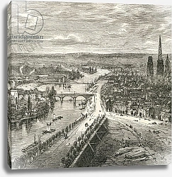 Постер Школа: Французская A view of Rouen, Normandy, in the nineteenth century, from 'French Pictures'  1878