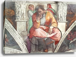 Постер Микеланджело (Michelangelo Buonarroti) Sistine Chapel Ceiling: The Prophet Jeremiah