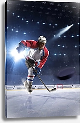 Постер Хоккеист на ледовой арене