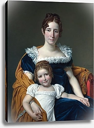 Постер Давид Жак Луи Портрет Комтесс Вилейн XIIII  и ее дочери