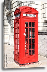 Постер Лондон. Телефонная будка