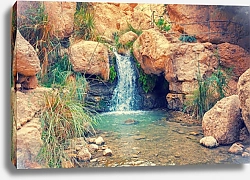 Постер Водопад в Эйн-Геди, Израиль