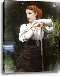 Постер Бугеро Вильям (Adolphe-William Bouguereau) Ворошилка сена
