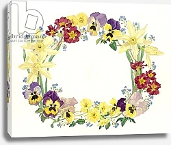 Постер Бентон Линда (совр) Spring Flower Oval, 1995