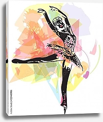 Постер Силуэт балерины