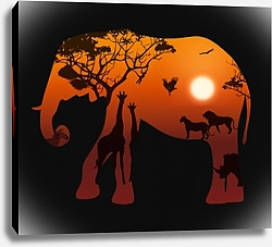 Постер Африканские животные