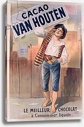 Постер Школа: Французская Poster advertising 'Van Houten' cocoa