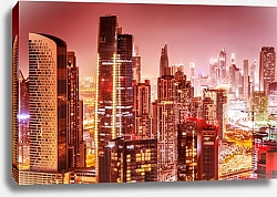 Постер Дубай, вид на ночной город