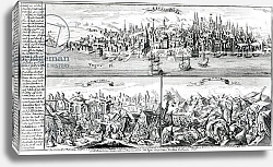 Постер Школа: Немецкая 18в. The city of Lisbon before, during and after the Earthquake of 1755