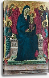 Постер Неизвестен Дева Мария с младенцем с четырьмя ангелами