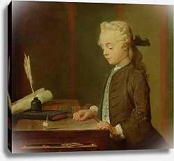 Постер Шарден Жан-Батист Child with a Teetotum, 1738