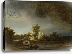 Постер Рембрандт (Rembrandt) Landscape with a Stone Bridge, c.1638