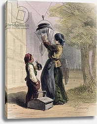 Постер Джениоле Альфред The Lamplighter, from 'Les Femmes de Paris', 1841-42