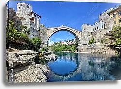 Постер Босния и Герцеговина. Старый мост. Город Мостар