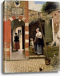 Постер Хох Питер Courtyard of a house in Delft, 1658