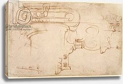 Постер Микеланджело (Michelangelo Buonarroti) Study of an Ionic capital