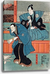 Постер Утагава Кунисада Actors Bandō Sajūrō I as Mumata Junsai, Bandō Takesaburō I as Oguri Sōtan