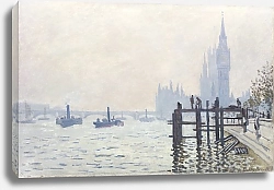 Постер Моне Клод (Claude Monet) Темза ниже Вестминстера