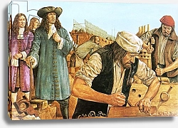 Постер Хук Ричард (дет) Peter the Great visiting a shipyard