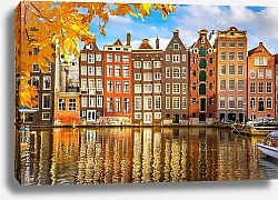 Постер Голландия, Амстердам. Осенние краски города