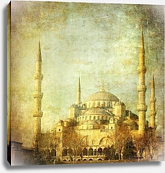 Постер Стамбул. Синяя мечеть. Состаренное фото