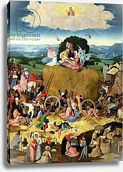 Постер Босх Иероним The Haywain: central panel of the triptych, c.1500