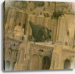 Постер Брейгель Питер Старший The Tower of Babel, detail of construction work, 1563