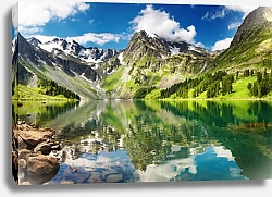 Постер Россия, Алтай.Отражения горного озера