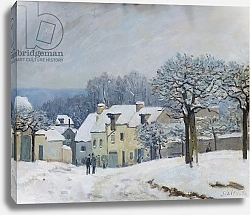 Постер Сислей Альфред (Alfred Sisley) The Place du Chenil at Marly-le-Roi, Snow, 1876