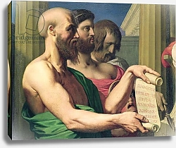 Постер Ингрес Джин The Greek Tragedians, study for 'The Apotheosis of Homer'