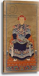 Постер Школа: Китайская 19в. Portrait of Qianlong Emperor As a Young Man, Hanging Scroll