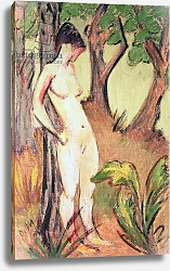 Постер Мюллер Отто Nude Standing Against a Tree