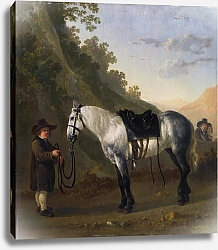 Постер Калрает Абрахам Мальчик с серой лошадью