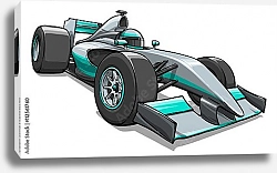 Постер Детский мультяшный гоночный автомобиль