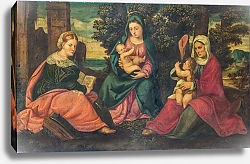 Постер Неизвестен Мадонна с младенцем и Святыми