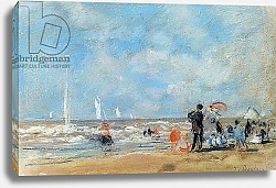 Постер Буден Эжен (Eugene Boudin) On the Beach, 1863