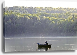 Постер Рыбак на озере