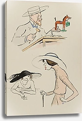 Постер Гурса Жорж Chéri Albronn, et deux femmes