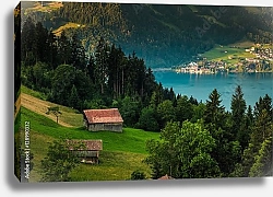 Постер Швейцария. View of Interlaken