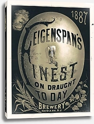 Постер Барч Герман 1887, Feigenspan's finest on draught today
