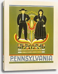 Постер Милхаус Кэтрин Pennsylvania Costumes and handicrafts, the Pennsylvania Germans.