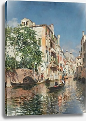 Постер Санторо Рубенс A Venetian Canal, with Saint Mark’s Basilica in the Distance