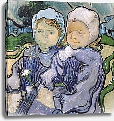 Постер Ван Гог Винсент (Vincent Van Gogh) Two Little Girls, 1890