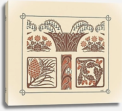 Постер Верней Морис Abstract design based on flowers and pinecones