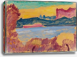 Постер Явленский Алексей Landscape, Lake Geneva